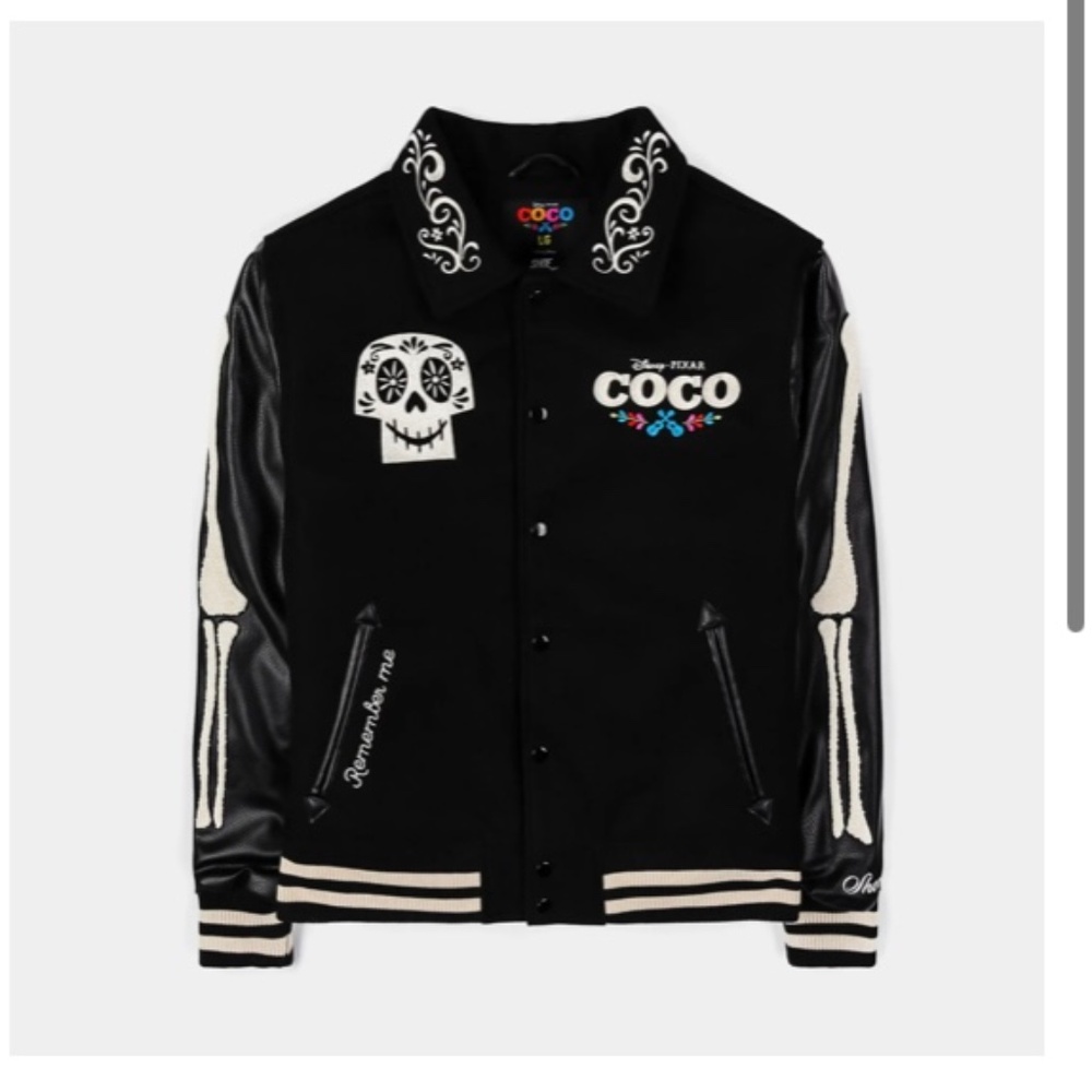 Disney Pixar Coco Embroidered Black Jacket
